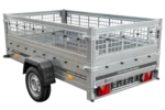 Remolque para coche Unitrailer GARDEN TRAILER 230 KIPP (NUEVO) con rueda jockey y laterales de malla. - Imagen 2