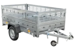 Remolque para coche Unitrailer GARDEN TRAILER 230 KIPP (NUEVO) con rueda jockey y laterales de malla. - Imagen 3