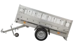 Remolque para coche Unitrailer GARDEN TRAILER 230 KIPP (NUEVO) con rueda jockey y laterales de malla. - Imagen 6