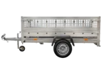 Remolque para coche Unitrailer GARDEN TRAILER 230 KIPP (NUEVO) con rueda jockey y laterales de malla. - Imagen 8