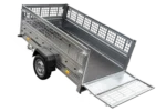 Remolque para coche Unitrailer GARDEN TRAILER 230 KIPP (NUEVO) con rueda jockey y laterales de malla. - Imagen 9